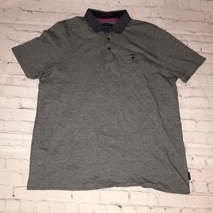Mens Ted Baker London polo top. Sz 6 (please see Ted baker chart). EUC